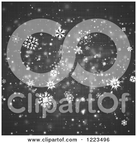 Clipart of a Gray Snowflake and Linen Background - Royalty Free Vector Illustration by vectorace