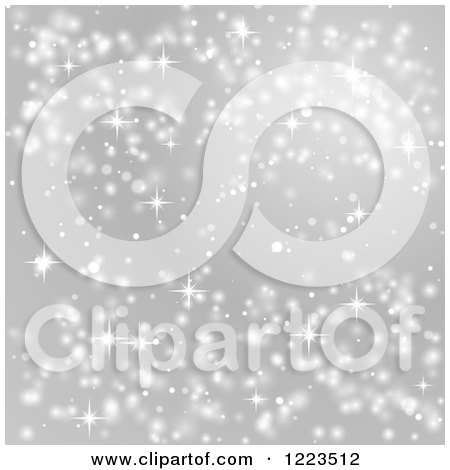 Clipart of a Silver Sparkling Background - Royalty Free Vector Illustration by vectorace