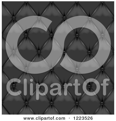 Clipart of a Background of Black Leather Upholstery - Royalty Free Vector Illustration by vectorace