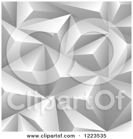 Clipart of a Gray 3d Pyramid Background - Royalty Free Vector Illustration by vectorace