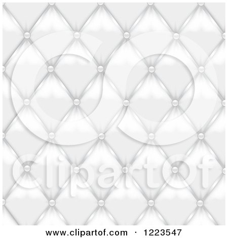 Clipart of a Background of White Leather Upholstery - Royalty Free Vector Illustration by vectorace