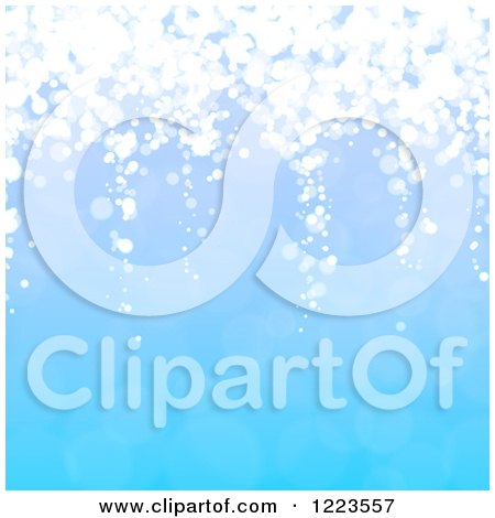 Clipart of an Abstract Background of Flares on Blue - Royalty Free Vector Illustration by vectorace