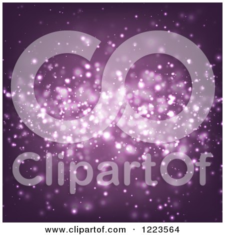 Clipart of a Purple Background of Sparkles - Royalty Free Vector Illustration by vectorace