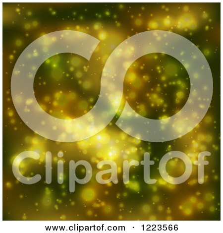 Clipart of a Background of Blurred Green and Yellow Lights - Royalty Free Vector Illustration by vectorace