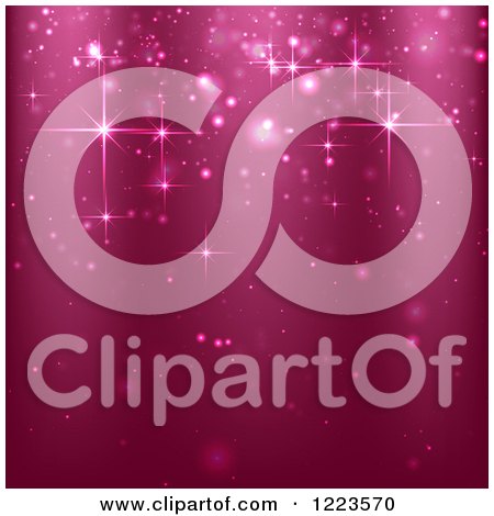 Clipart of a Pink Background of Sparkles - Royalty Free Vector Illustration by vectorace