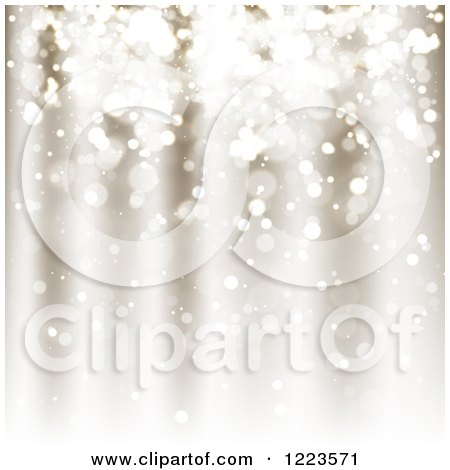 Clipart of a Golden Sparkly Light Background - Royalty Free Vector Illustration by vectorace