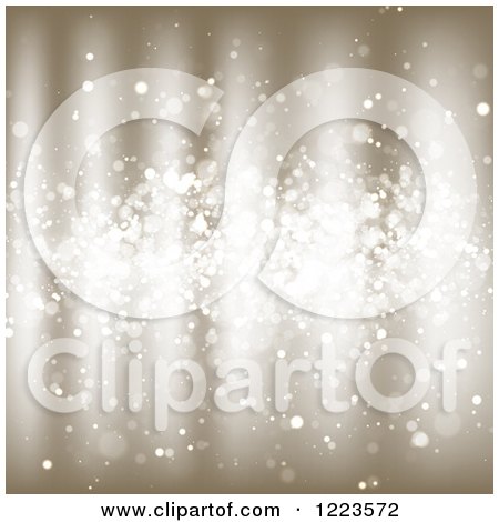 Clipart of a Golden Sparkly Light Background - Royalty Free Vector Illustration by vectorace