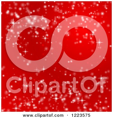 Clipart of a Red Sparkling Background - Royalty Free Vector Illustration by vectorace