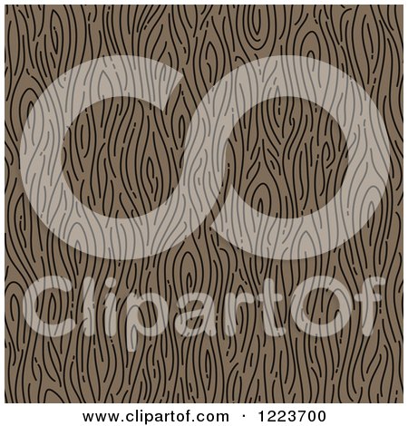 Clipart of a Seamless Brown Wood Grain Pattern Background - Royalty Free Vector Illustration by elena