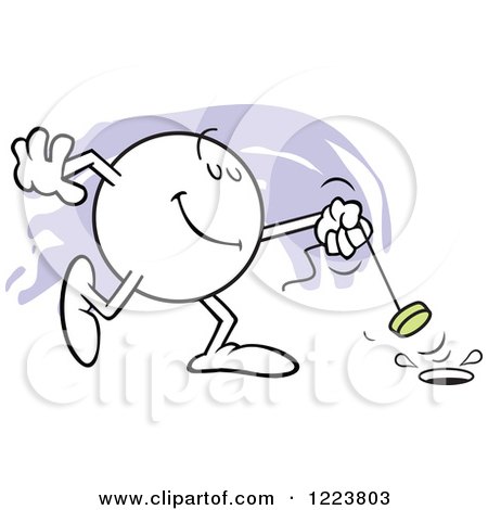 Clipart of a Moodie Character Happily Pulling the Plug - Royalty Free Vector Illustration by Johnny Sajem