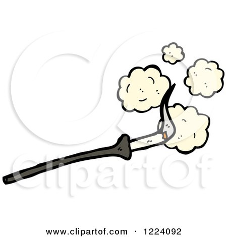 Cartoon of a Cigarette and Filter - Royalty Free Vector Illustration by lineartestpilot