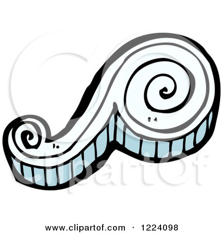 Cartoon of a Blue Swirl - Royalty Free Vector Illustration by lineartestpilot
