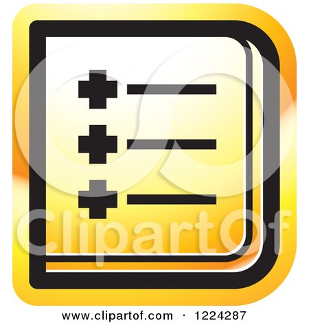 Clipart of an Orange Menu Icon - Royalty Free Vector Illustration by Lal Perera