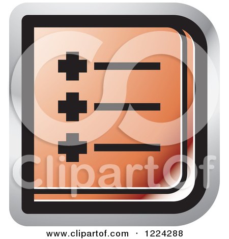 Clipart of a Red Menu Icon - Royalty Free Vector Illustration by Lal Perera