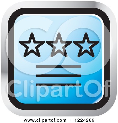 Clipart of a Blue Ratings Icon - Royalty Free Vector Illustration by Lal Perera