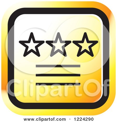Clipart of an Orange Ratings Icon - Royalty Free Vector Illustration by Lal Perera