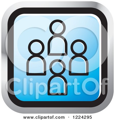 Clipart of a Blue Social Media Icon - Royalty Free Vector Illustration by Lal Perera