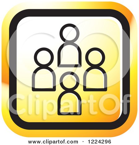 Clipart of an Orange Social Media Icon - Royalty Free Vector Illustration by Lal Perera