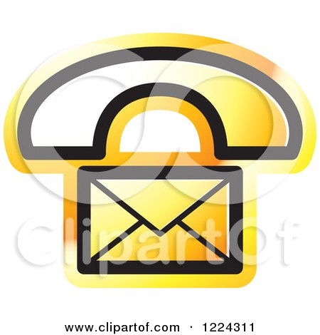 Clipart of an Orange Contact Icon - Royalty Free Vector Illustration by Lal Perera