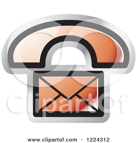 Clipart of a Red Contact Icon - Royalty Free Vector Illustration by Lal Perera