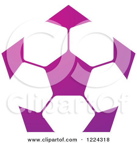Clipart of a Purple Pentagon - Royalty Free Vector Illustration by Lal Perera