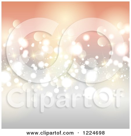 Clipart of a Christmas Background of Bokeh Lights over Gradient - Royalty Free Vector Illustration by KJ Pargeter