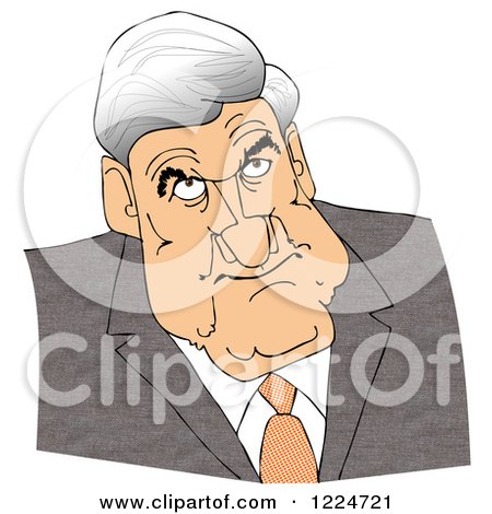 Clipart of a Caricature of Robert Mueller - Royalty Free Illustration by djart