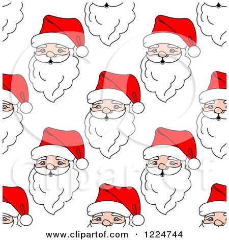 Clipart of a Seamless Pattern Background of Santas 8 - Royalty Free Vector Illustration by Vector Tradition SM