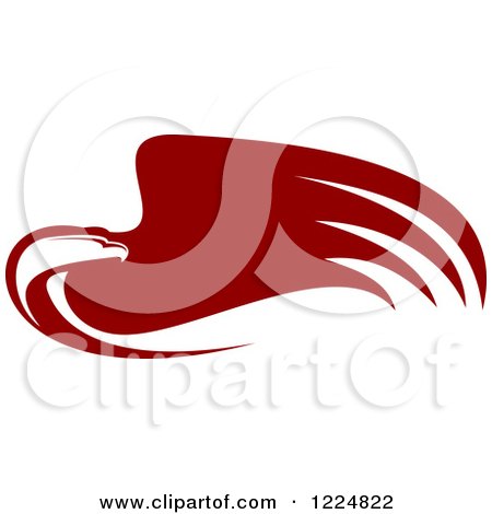 Clipart of a Maroon Eagle and Wing - Royalty Free Vector Illustration by Vector Tradition SM