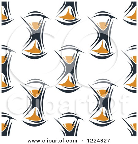 Clipart of a Seamless Background Pattern of Hourglasses - Royalty Free Vector Illustration by Vector Tradition SM