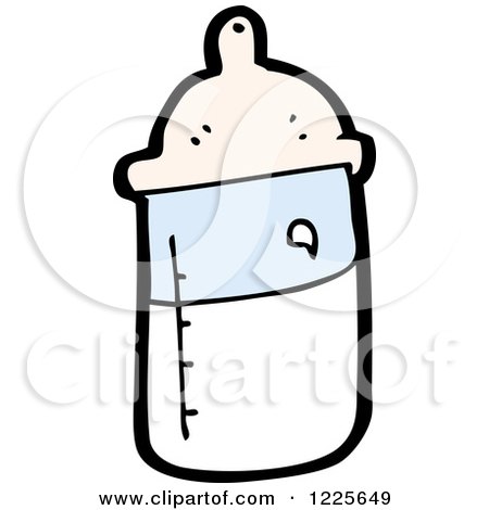 Clipart of a Bottle of Baby Formula - Royalty Free Vector Illustration by lineartestpilot