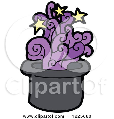 Clipart of a Magical Top Hat - Royalty Free Vector Illustration by lineartestpilot
