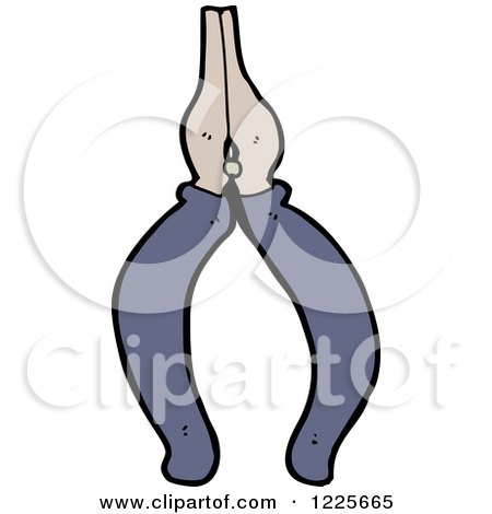 Clipart of Pliers - Royalty Free Vector Illustration by lineartestpilot