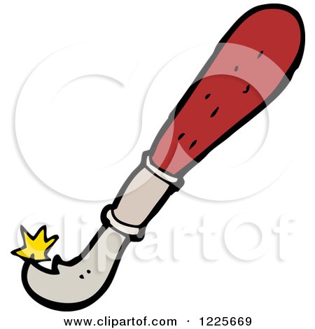 Clipart of a Pruning Knife - Royalty Free Vector Illustration by lineartestpilot