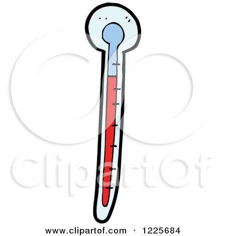 Clipart of a Thermometer - Royalty Free Vector Illustration by lineartestpilot