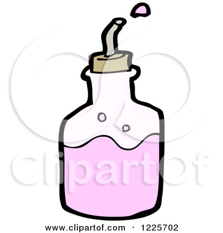 Clipart of a Pink Cruet Dispenser - Royalty Free Vector Illustration by lineartestpilot