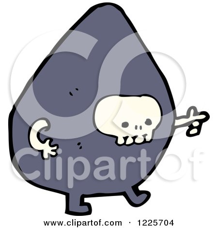 Clipart of a Skull Man - Royalty Free Vector Illustration by lineartestpilot