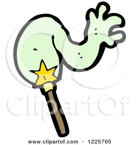 Clipart of a Magic Wand - Royalty Free Vector Illustration by lineartestpilot