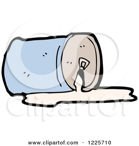 Clipart of a Spilled Canned Beverage - Royalty Free Vector Illustration by lineartestpilot