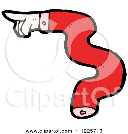 Clipart of a Pointing Severed Arm and Hand - Royalty Free Vector Illustration by lineartestpilot