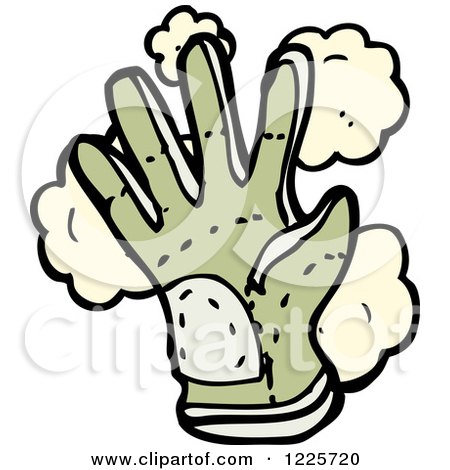 Clipart of a Dusty Gardening Glove - Royalty Free Vector Illustration by lineartestpilot