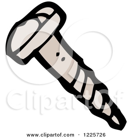 Clipart of a Screw - Royalty Free Vector Illustration by lineartestpilot