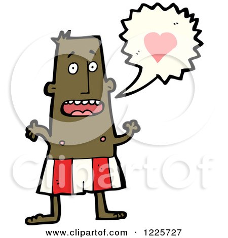 Clipart of a Man Talking About Love - Royalty Free Vector Illustration by lineartestpilot