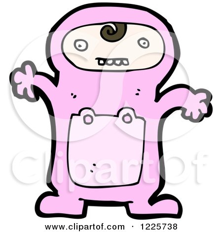 Clipart of a Kid in a Kid Monster Costume - Royalty Free Vector Illustration by lineartestpilot