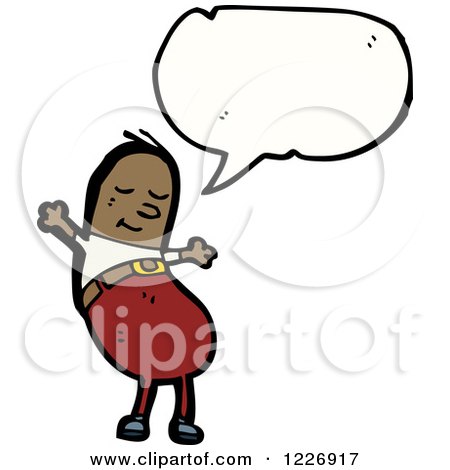Clipart of a Talking Man - Royalty Free Vector Illustration by lineartestpilot