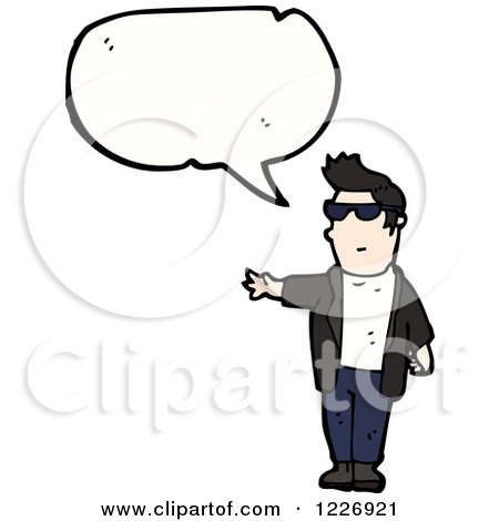 Clipart of a Talking Man - Royalty Free Vector Illustration by lineartestpilot