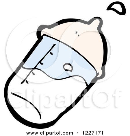 Clipart of a Baby Bottle - Royalty Free Vector Illustration by lineartestpilot