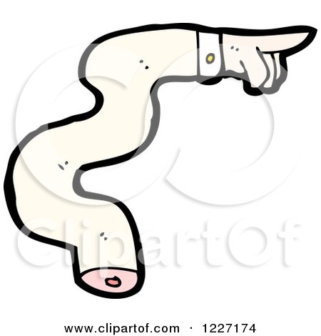 Clipart of a Severed Pointing Arm - Royalty Free Vector Illustration by lineartestpilot