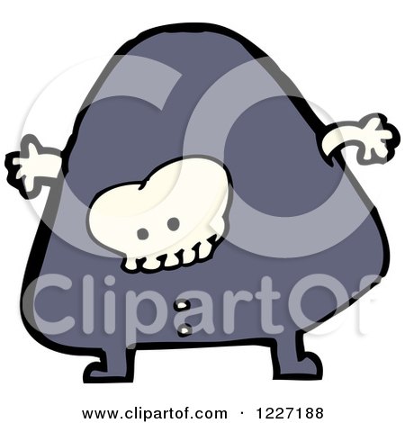 Clipart of a Skull Monster - Royalty Free Vector Illustration by lineartestpilot