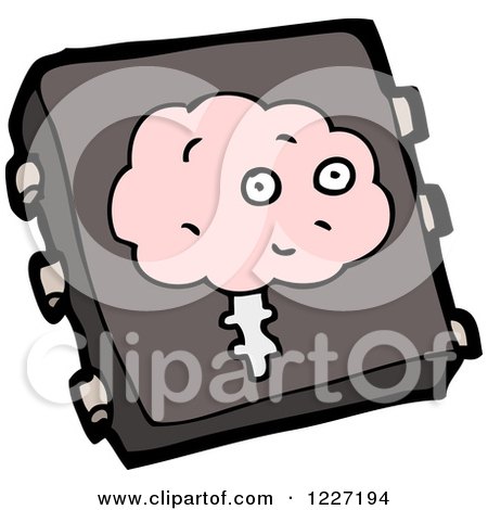 Clipart of a Brain Chip - Royalty Free Vector Illustration by lineartestpilot